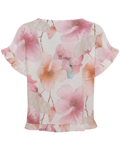 Marta Du Chateau - MDCMathea Bluse - Pink Flower